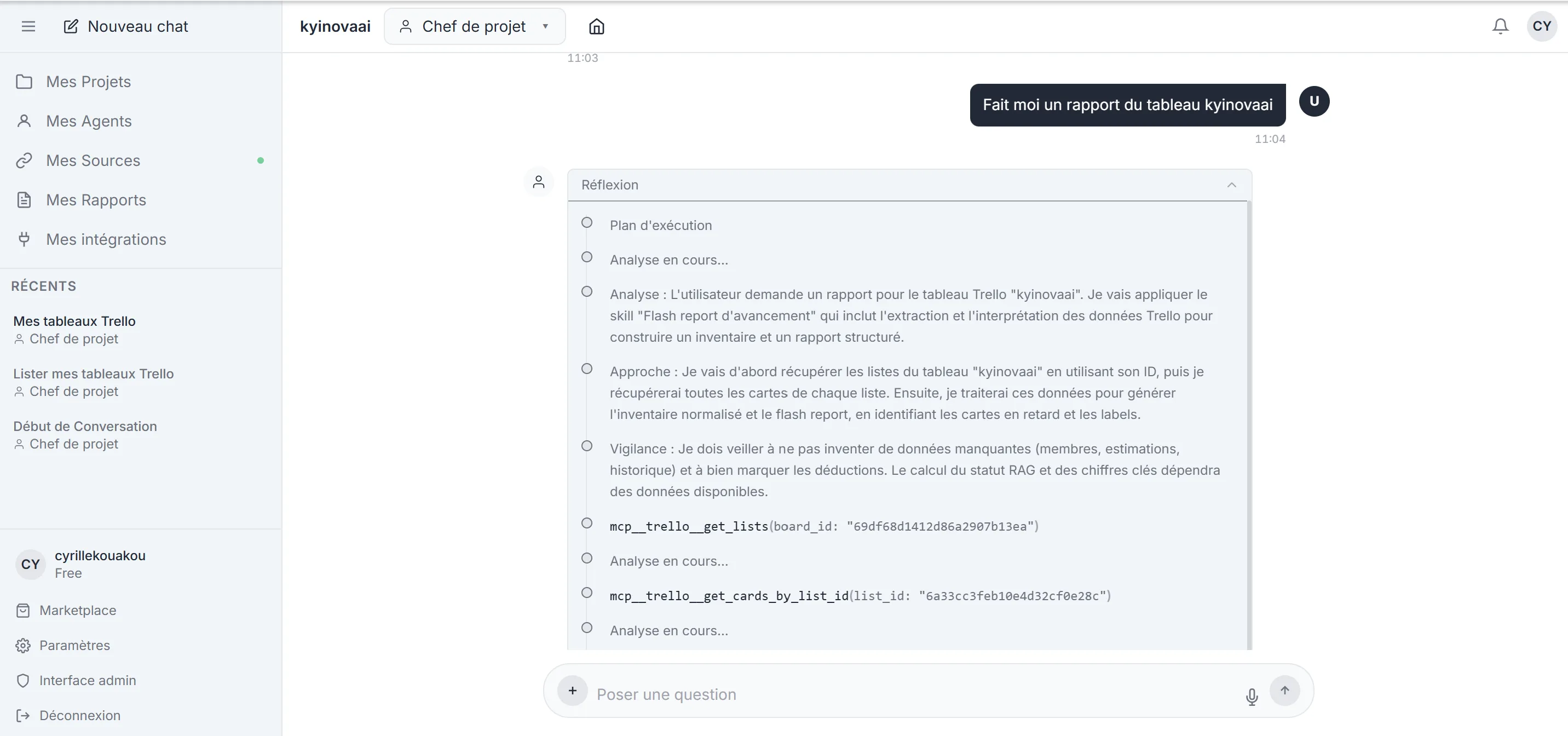 La plateforme en action